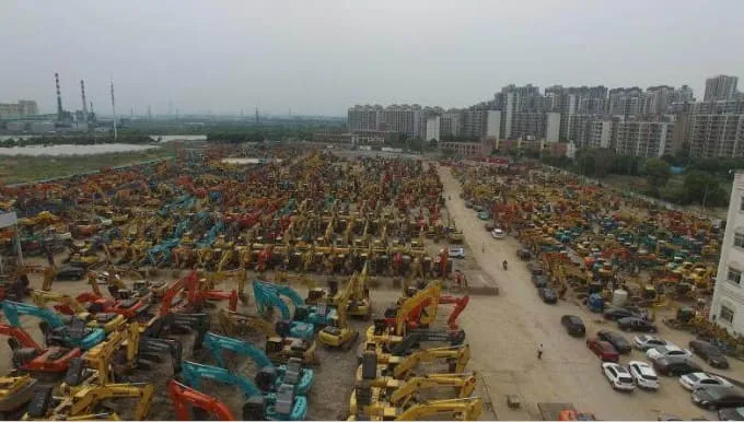 Used excavator